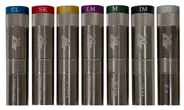 different chokes in a line