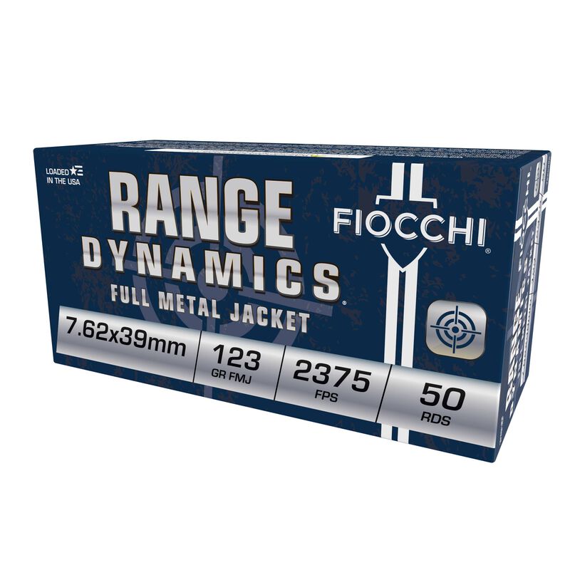 Range Dynamics Rifle, 7.62x39mm Soviet, 123 Grain, Full Metal Jacket, 2375 fps
