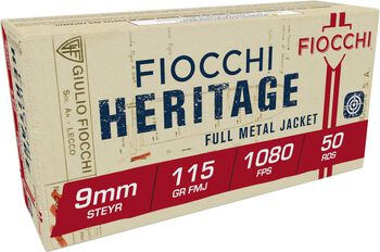 Heritage, 9mm Steyr, 115 Grain, Full Metal Jacket, 1080 fps