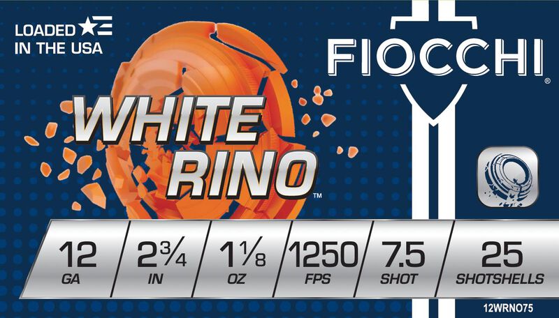 White Rino, 12 Gauge, 7.5 Shot, 2-3/4 in, 1 1/8 oz, 1250 fps