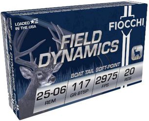 Field Dynamics Big Game, 25-06 Rem, 117 Grain, Pointed Soft Point, 2975 fps