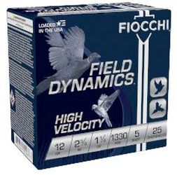 Field Dynamics High Velocity, 12 Gauge, 5 Shot, 2-3/4 in, 1 1/4 oz, 1330 fps
