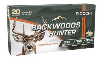 Backwoods Hunter, 300 Win Magnum, 165 Grain, Copper HP, 3100 fps