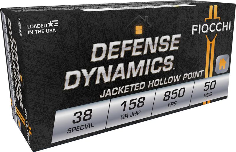 Defense Dynamics, 38 Special, 158 Grain, Jacketed Hollow Point, 850 fps