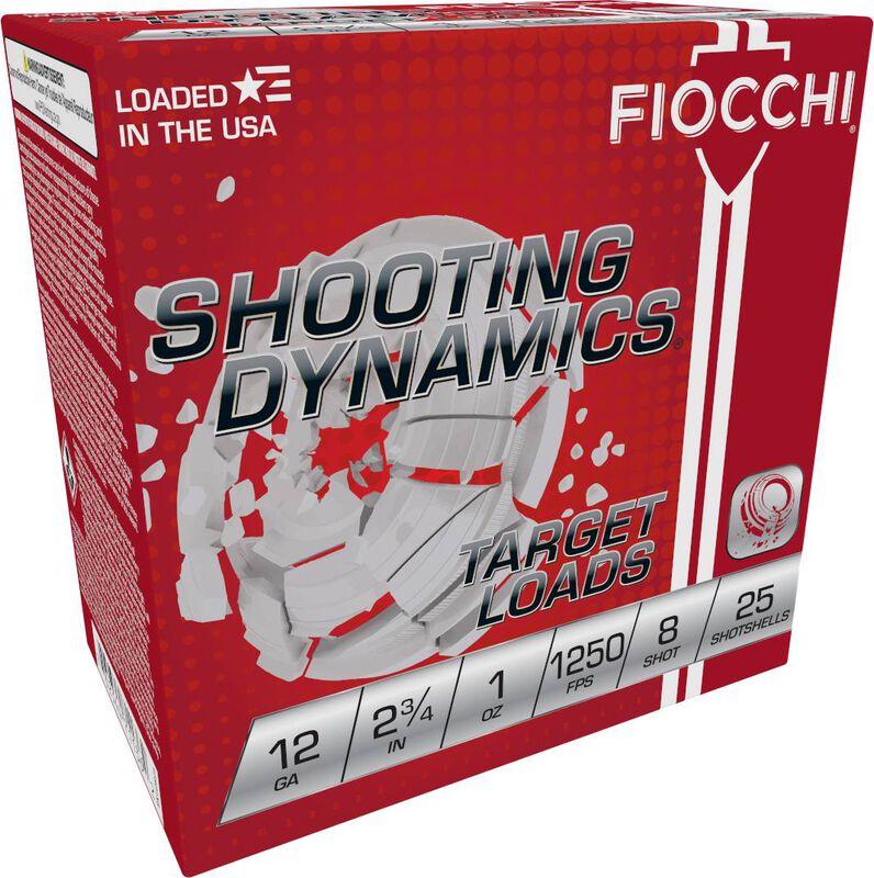 Shooting Dynamics, 12 Gauge, 8 Shot, 2-3/4 in, 1 oz, 1250 fps