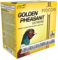 Golden Pheasant, 12 Gauge, 4 Shot, 2-3/4 in, 1 3/8 oz, 1485 fps