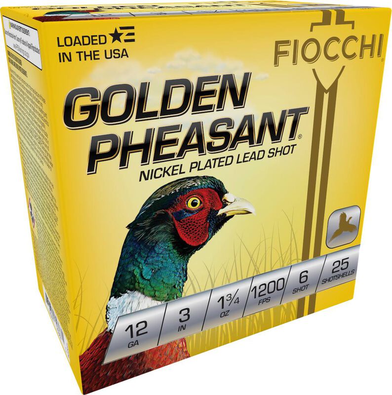 Golden Pheasant, 12 Gauge, 6 Shot, 3 in, 1 3/4 oz, 1200 fps