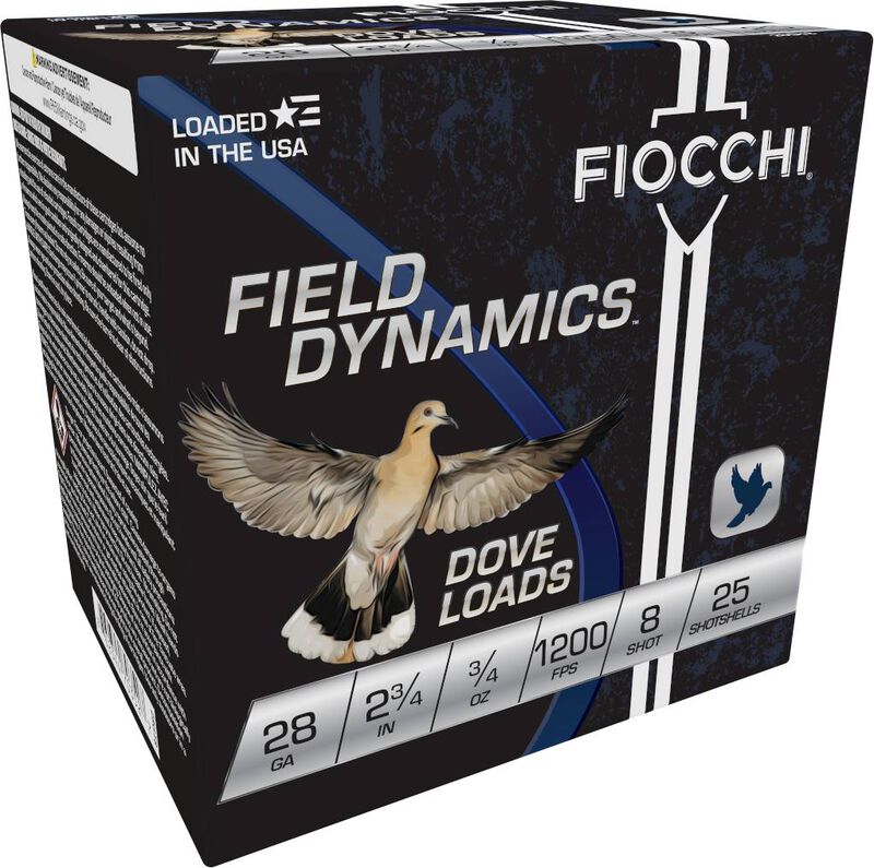 Field Dynamics Dove Loads, 28 Gauge, 8 Shot, 2-3/4 in, 3/4 oz, 1200 fps