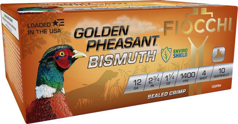 Golden Pheasant Bismuth, 12 Gauge, 4 Shot, 2-3/4 in, 1 1/4 oz, 1400 fps