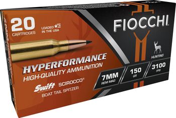 Hyperformance Hunt Rifle, 7mm Rem Mag, 150 Grain, Swift&reg; Scirocco&reg; Boat-Tail Spitzer, 3100 fps