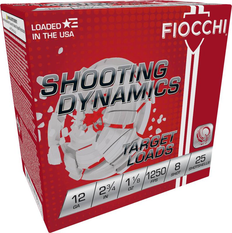 Shooting Dynamics, 12 Gauge, 8 Shot, 2-3/4 in, 1 1/8 oz, 1250 fps