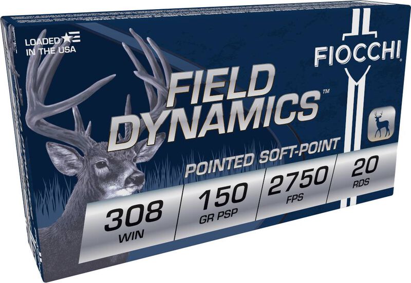Field Dynamics Big Game, 308 Win, 150 Grain, Pointed Soft Point, 2750 fps