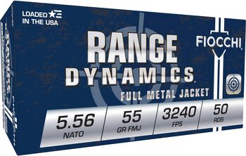 Range Dynamics Rifle, 5.56 NATO, 55 Grain, Full Metal Jacket Boat-Tail, 3240 fps