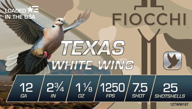 Texas White Wing, 12 Gauge, 7.5 Shot, 2-3/4 in, 1 1/8 oz, 1250 fps