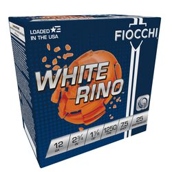 White Rino, 12 Gauge, 7.5 Shot, 2-3/4 in, 1 1/8 oz, 1250 fps
