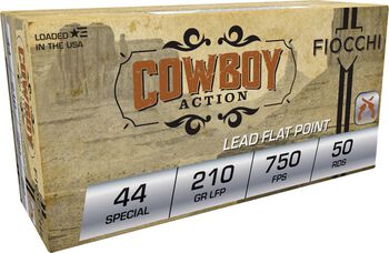 Cowboy Action, 44 Special, 210 Grain, Lead Flat Point, 750 fps