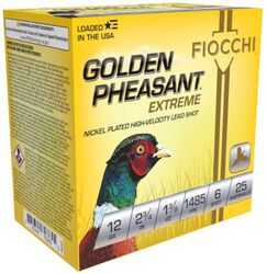 Golden Pheasant, 12 Gauge, 6 Shot, 2-3/4 in, 1 3/8 oz, 1485 fps
