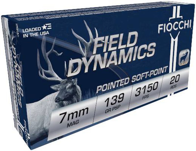 Field Dynamics Big Game, 7mm Rem Mag, 139 Grain, Pointed Soft Point, 3150 fps