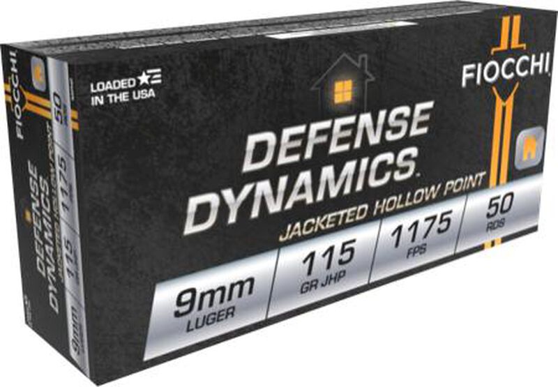 Defense Dynamics, 9mm Luger, 115 Grain, Jacketed Hollow Point, 1175 fps