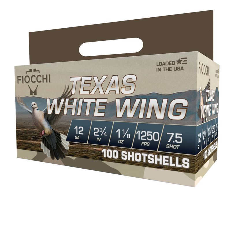 Texas White Wing, 12 Gauge, 7.5 Shot, 2-3/4 in, 1 1/8 oz, 1250 fps