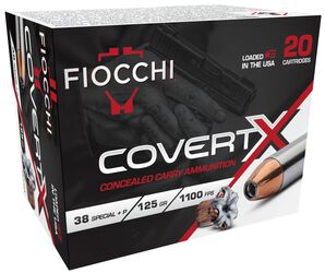 CovertX, 38 Special +P, 125 Grain, Jacketed Hollow Point, 1100 fps