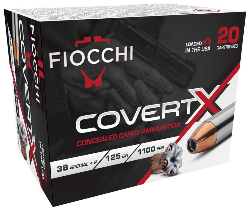 CovertX, 38 Special +P, 125 Grain, Jacketed Hollow Point, 1100 fps
