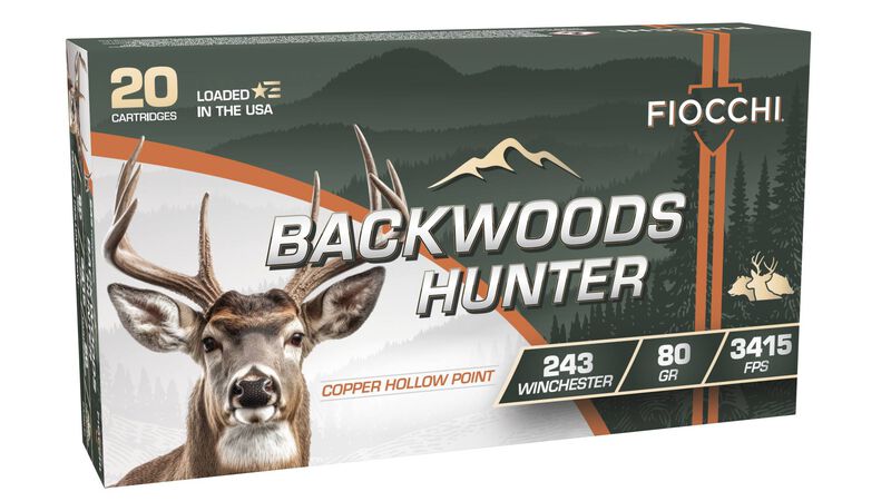 Backwoods Hunter, 243 Win, 80 Grain, Copper HP, 3415 fps