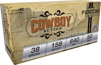 Cowboy Action, 38 Special, 158 Grain, Lead Flat Point, 640 fps