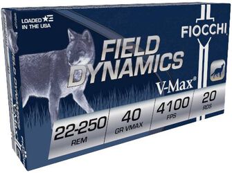 Field Dynamics Varmint, 22-250 Rem, 40 Grain, Hornady&reg; V-Max&reg;, 4100 fps