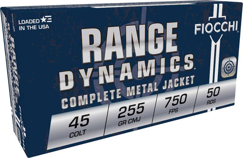 Range Dynamics Handgun, 45 Colt, 255 Grain, Complete Metal Jacket, 750 fps