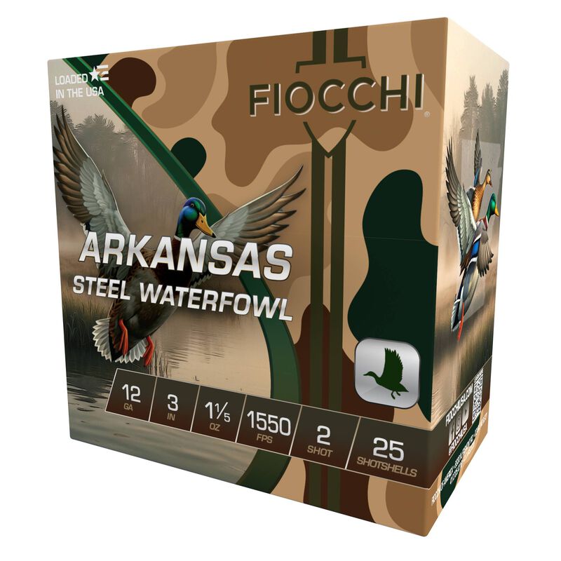 Arkansas Steel, 12 Gauge, 2 Shot, 3 in, 1 1/5 oz, 1550 fps