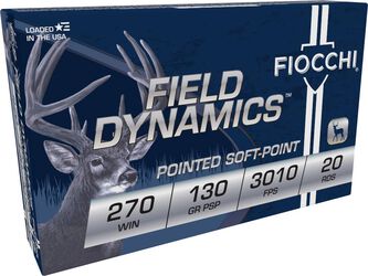 Field Dynamics Big Game, 270 Win, 130 Grain, Pointed Soft Point, 3010 fps