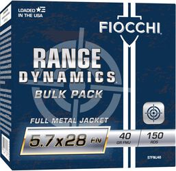 Range Dynamics Handgun, 5.7x28mm, 40 Grain, Full Metal Jacket, 1700 fps