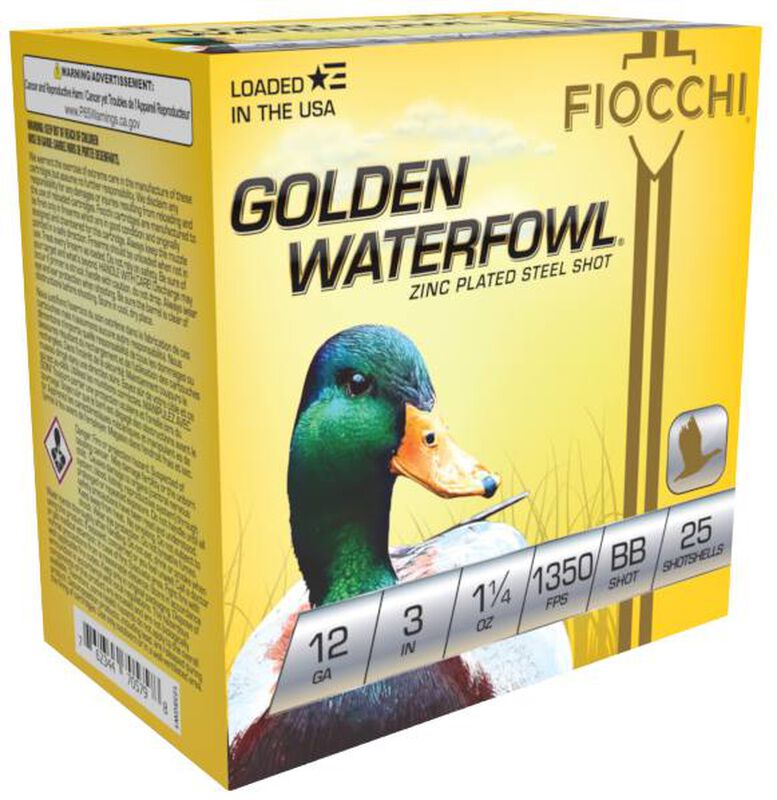 Golden Waterfowl, 12 Gauge, BB Shot, 3 in, 1 1/4 oz, 1350 fps