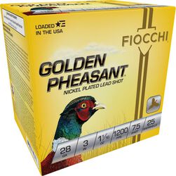 Golden Pheasant, 28 Gauge, 7.5 Shot, 3 in, 1 1/16 oz, 1200 fps
