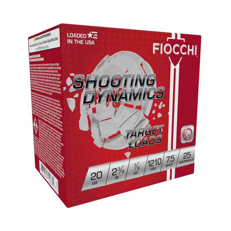 Shooting Dynamics, 20 Gauge, 7.5 Shot, 2-3/4 in, 7/8 oz, 1210 fps