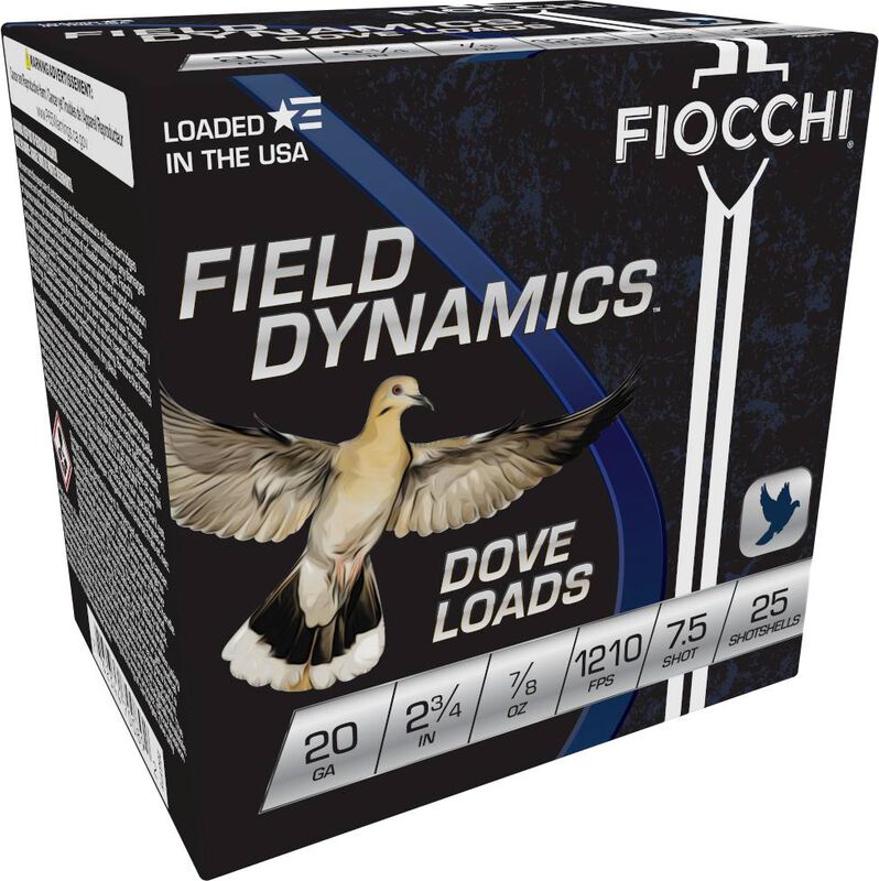 Field Dynamics Dove Loads, 20 Gauge, 7.5 Shot, 2-3/4 in, 7/8 oz, 1210 fps