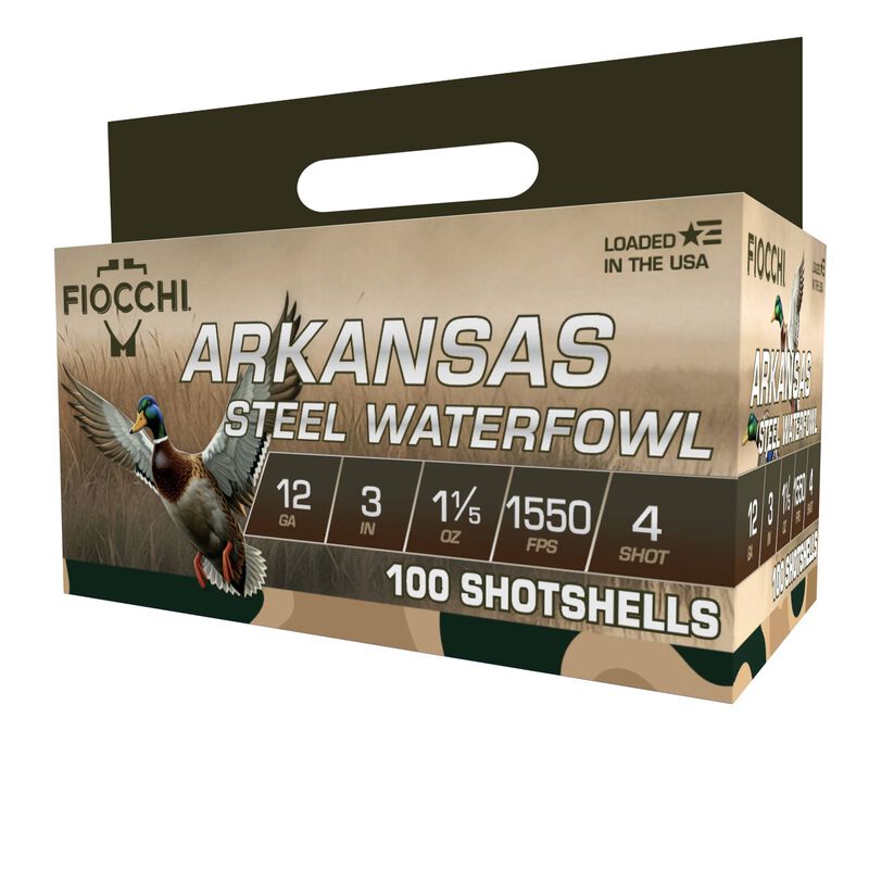 Arkansas Steel, 12 Gauge, 4 Shot, 3 in, 1 1/5 oz, 1550 fps