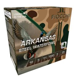 Arkansas Steel, 12 Gauge, 3 Shot, 3 in, 1 1/5 oz, 1550 fps