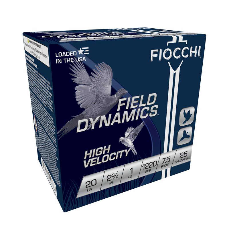 Field Dynamics High Velocity, 20 Gauge, 7.5 Shot, 2-3/4 in, 1 oz, 1220 fps