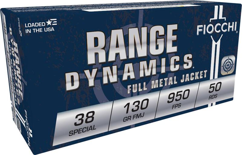 Range Dynamics Handgun, 38 Special, 130 Grain, Full Metal Jacket, 950 fps