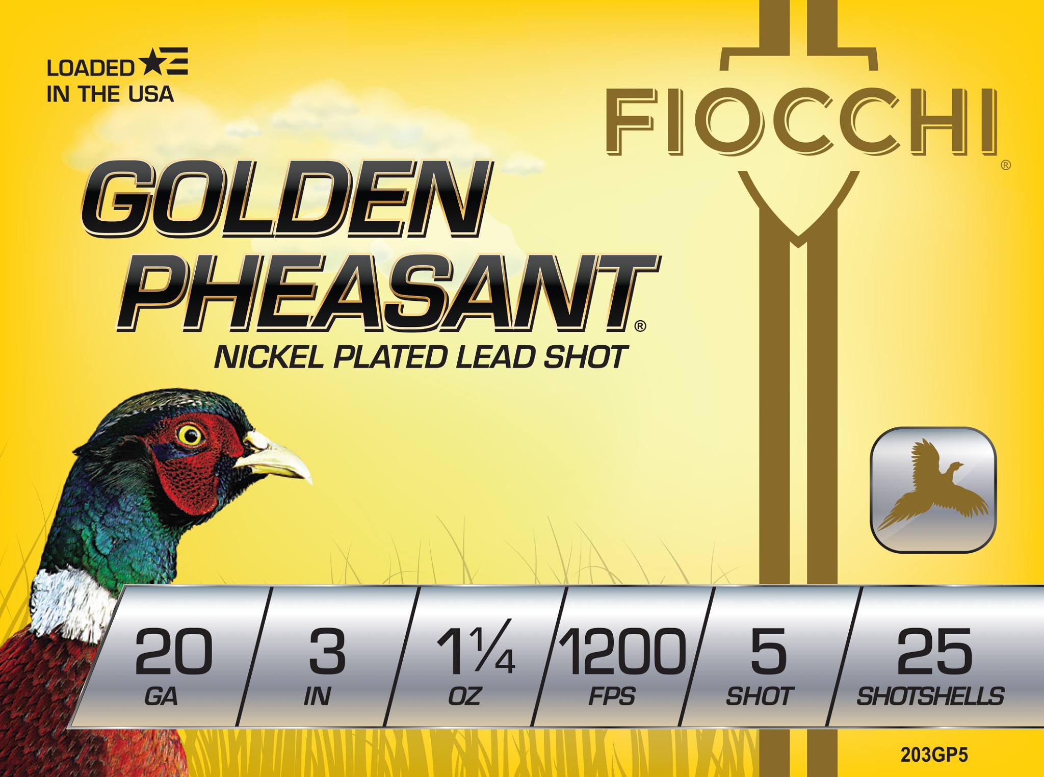 Buy Golden Pheasant 20 Gauge Ammo | 5 Shot, 1 1/4 oz, 3in / 76mm