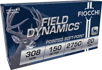 Field Dynamics Big Game, 308 Win, 150 Grain, Pointed Soft Point, 2750 fps