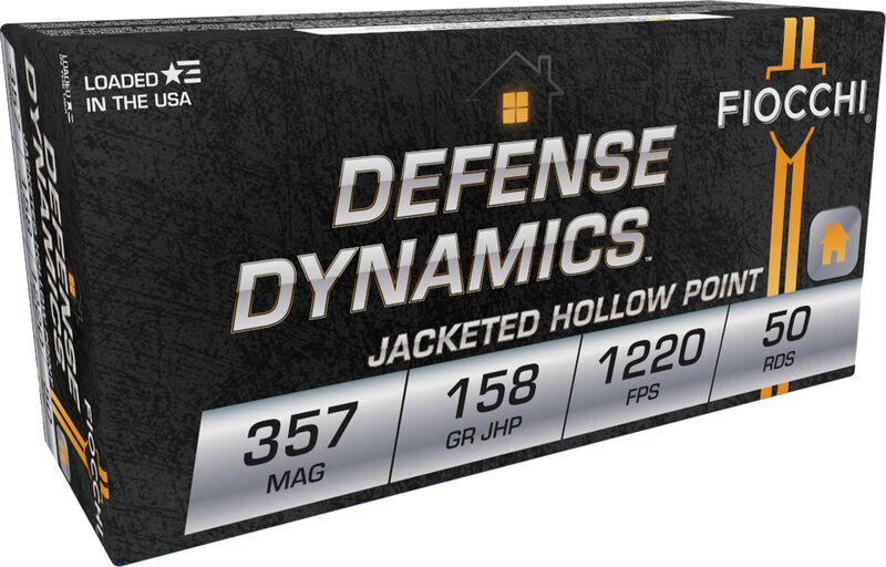 Defense Dynamics, 357 Magnum, 158 Grain, Jacketed Hollow Point, 1220 fps