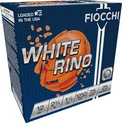 White Rino, 12 Gauge, 7.5 Shot, 2-3/4 in, 1 1/8 oz, 1250 fps