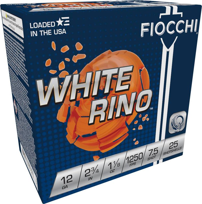 White Rino, 12 Gauge, 7.5 Shot, 2-3/4 in, 1 1/8 oz, 1250 fps