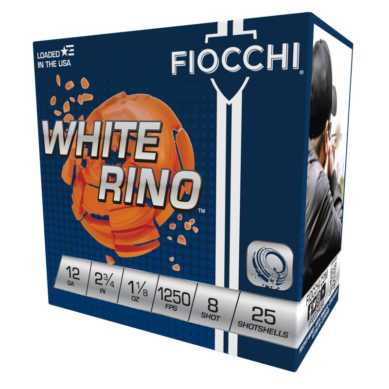 White Rino, 12 Gauge, 8 Shot, 2-3/4 in, 1 1/8 oz, 1250 fps