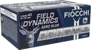 Field Dynamics Aero Slug, 12 Gauge, 383 Grain, 2-3/4 in, 1300 fps