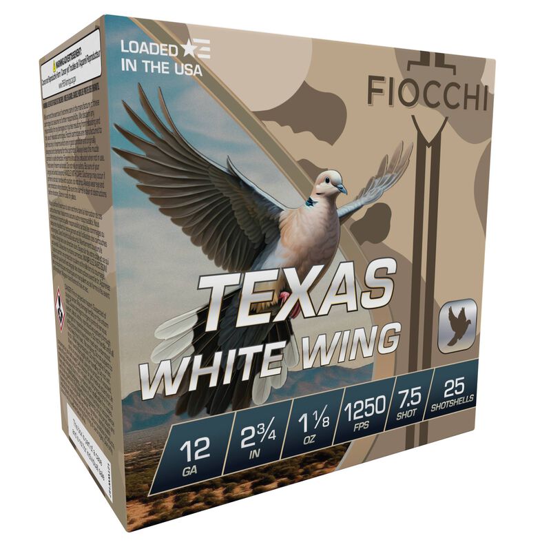 Texas White Wing, 12 Gauge, 7.5 Shot, 2-3/4 in, 1 1/8 oz, 1250 fps