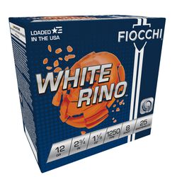 White Rino, 12 Gauge, 8 Shot, 2-3/4 in, 1 1/8 oz, 1250 fps
